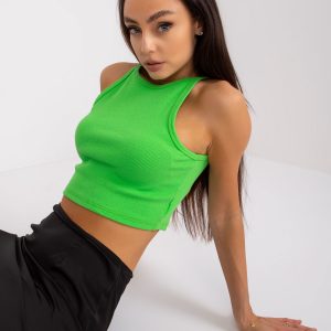 Light green ribbed top Margo RUE PARIS