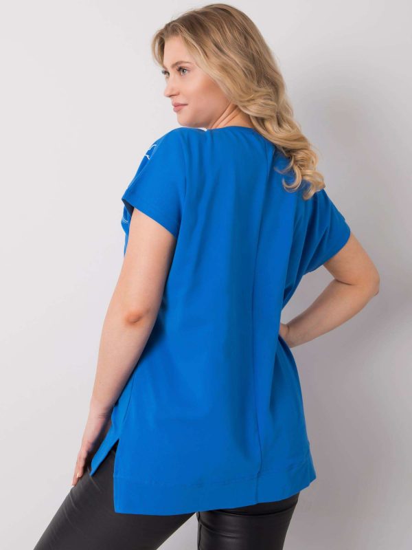 Shanna blue plus size blouse