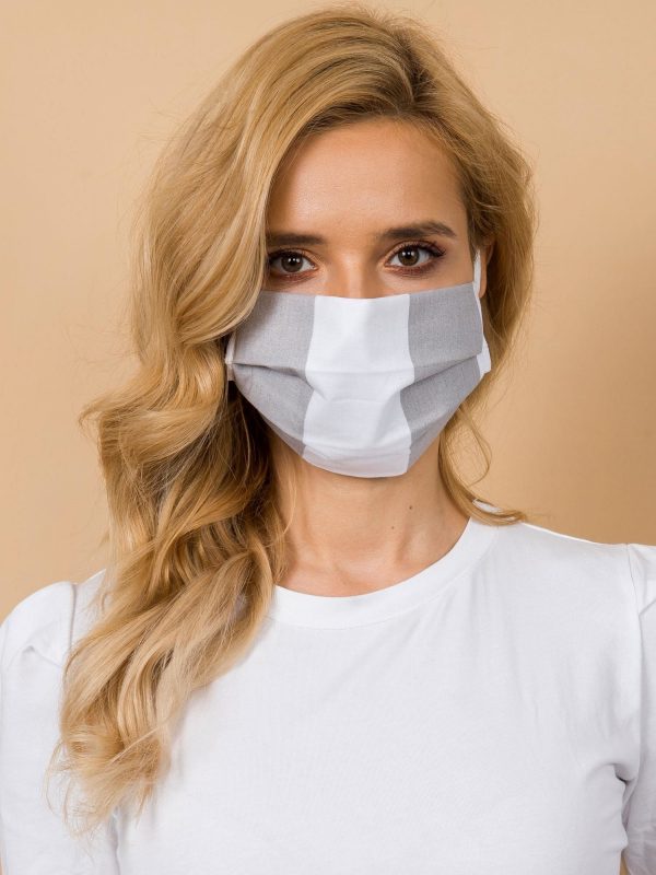 White-grey reuse protective mask