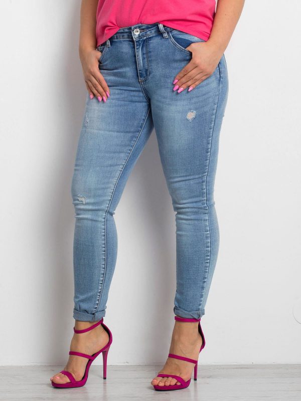 Blue plus size jeans