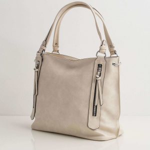 Light beige women's bag city bag