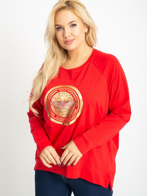 Red blouse plus size Logo