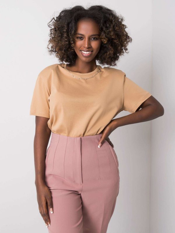 Beige Cotton T-Shirt Jill