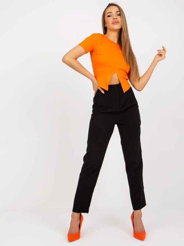 Black Women's High Waist Suit Pants