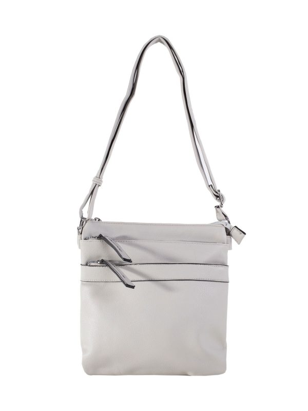 Grey Eco Leather Shoulder Bag