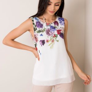 White blouse Roses SUBLEVEL