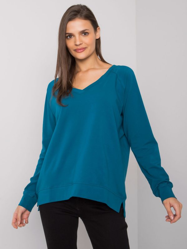 Alexie RUE PARIS Sea Long Sleeve Blouse