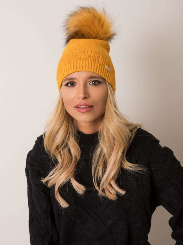 RUE PARIS mustard winter hat