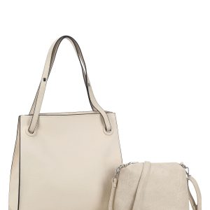 Beige women's bag made of eco leather LUIGISANTO