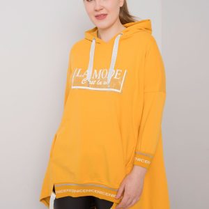 Dark Yellow Hoodie with Belina Applique