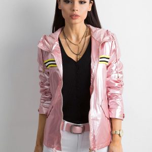 Light Pink Pearl Hooded Jacket