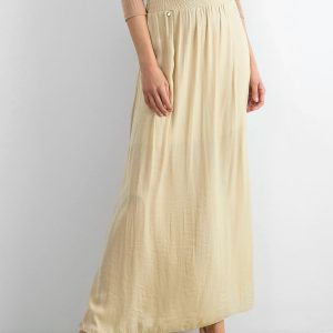 BY O LA LA Beige long skirt