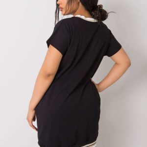 Black Plus Size Dress with Jadis Applique