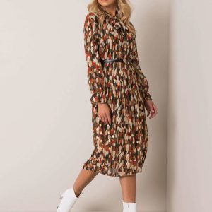 Khaki-brown Mabel dress