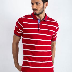 Red Men's Throwback Polo Shirt