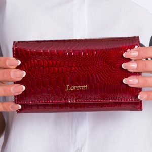 Dark Red Patent Leather Wallet