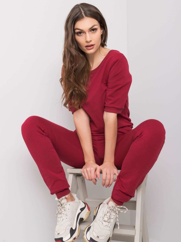 Burgundy jumpsuit Ilina