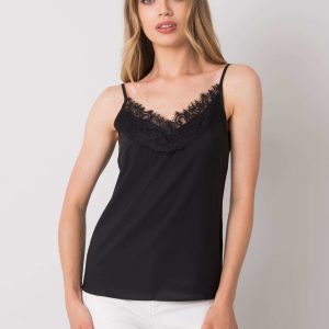 Black Alenna Lace Top