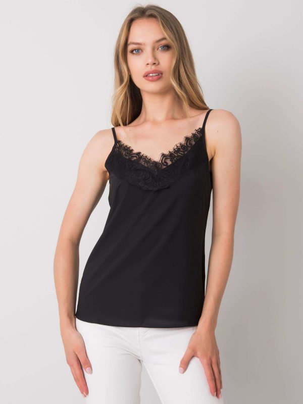 Black Alenna Lace Top