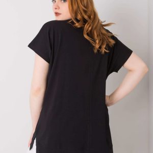 Black Plus Size Mallory Cotton Blouse