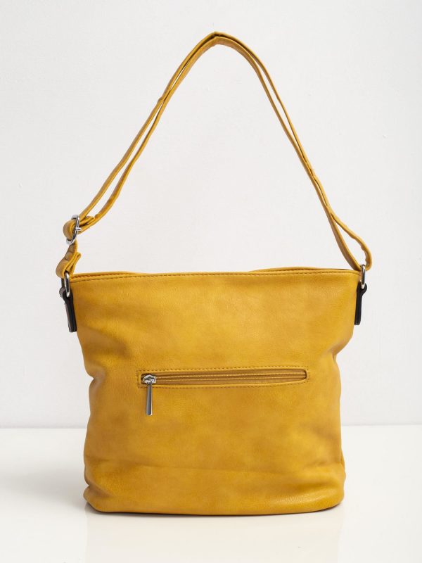 Yellow bag with braided insert