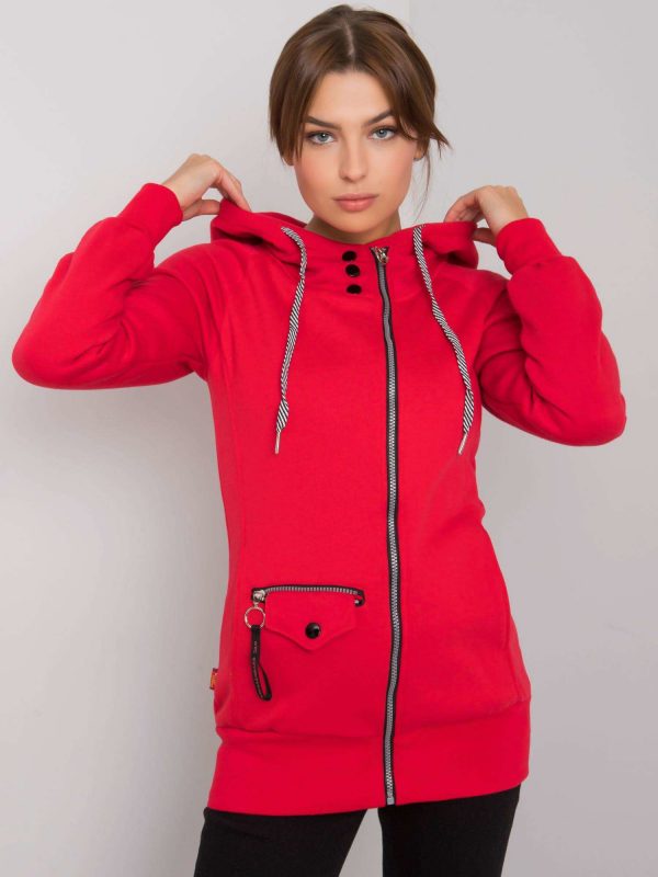 Dessie Red Zip Hoodie