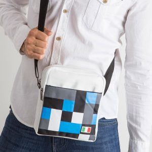 White Printed Mens Bag