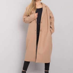 Beige long coat for women Waterville