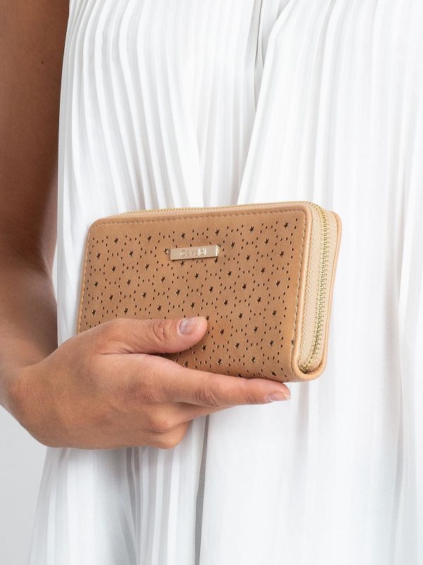 Beige wallet with stars