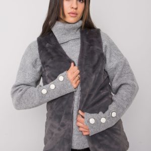 Loxxley Women's Graphite Fur Vest