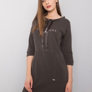 Dark Khaki Cotton Dress April