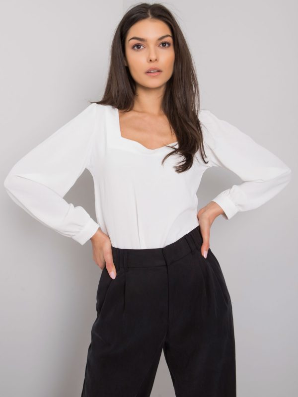 White Long Sleeve Blouse Redmond RUE PARIS