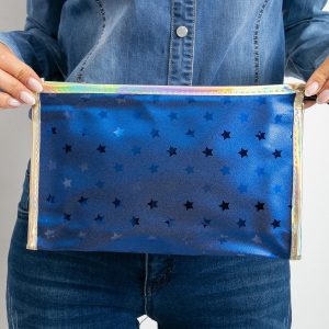 Dark blue cosmetic bag with stars