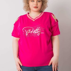 Richelle plus size fuchsia blouse