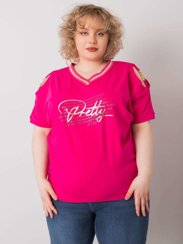 Richelle plus size fuchsia blouse