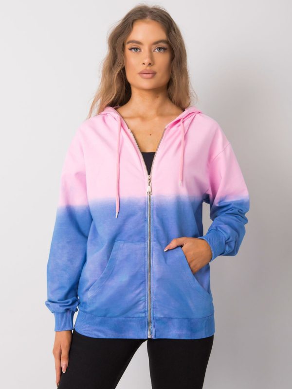 Queen's pink and blue ombre sweatshirt