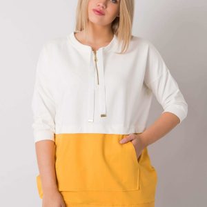 Ecru Yellow Plus Size Tunic Philomene Cotton