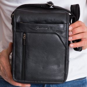 Black Leather Bag For Man