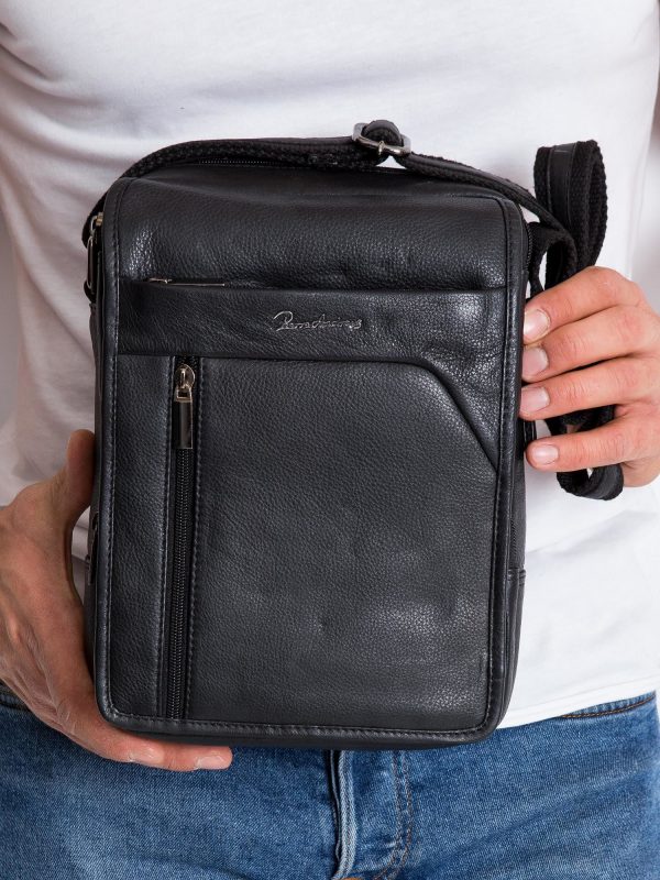 Black Leather Bag For Man