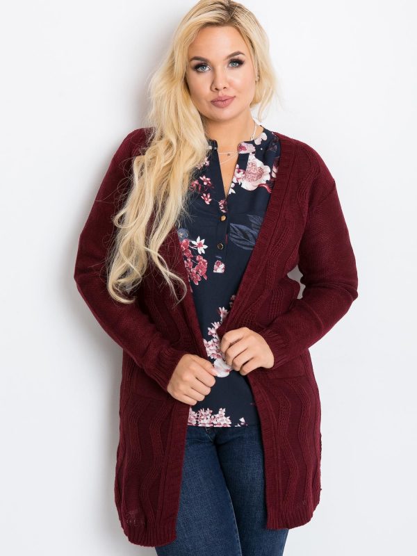 Burgundy plus size sweater Favorite