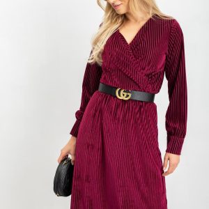 Burgundy dress Attractive