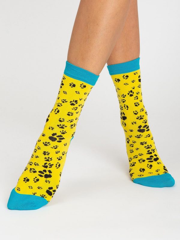 Yellow Women Socks