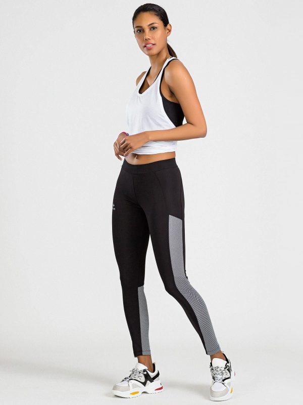 TOMMY LIFE Black & White Sports Leggings