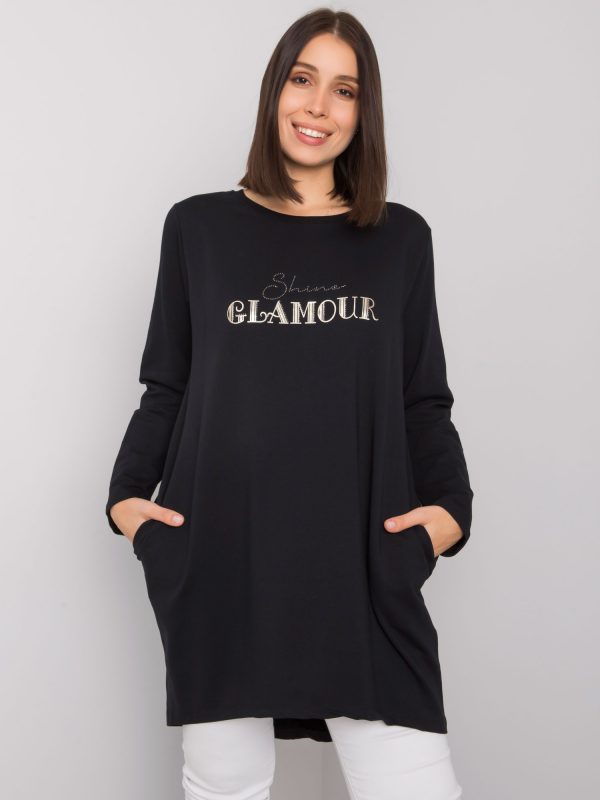 Black tunic plus size with Alexiah pockets