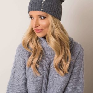 Dark gray women's hat RUE PARIS