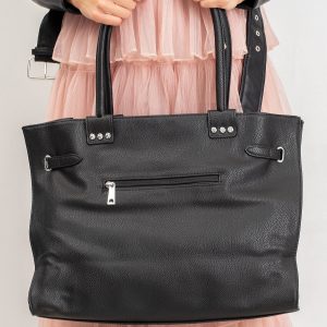 Black big bag with studs