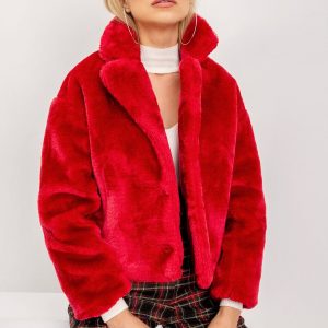 BSL Dark Red Fur Jacket