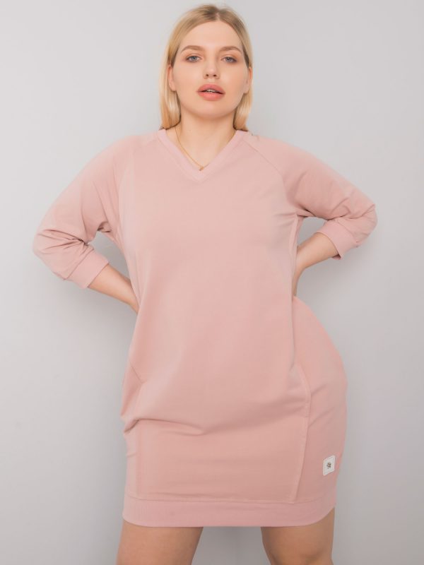 Dirty Pink Cotton Plus Size Karissa Dress