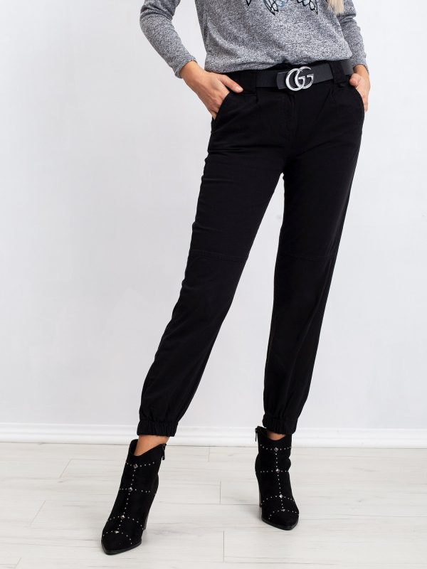 RUE PARIS Black Impulsive pants