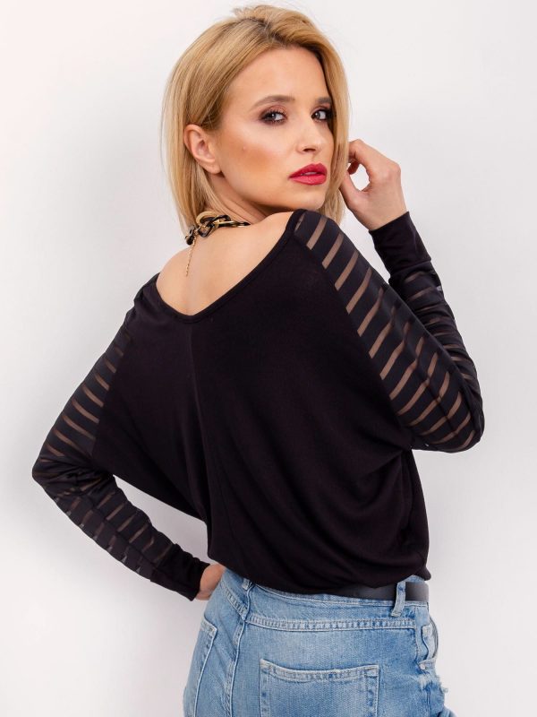 RUE PARIS Black blouse Ilanna